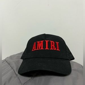 Black & Red Amiri Trucker Hat.